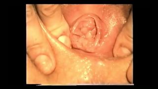 Толстая извращенка показывает крупным планом свою волосатую, мокрую киску